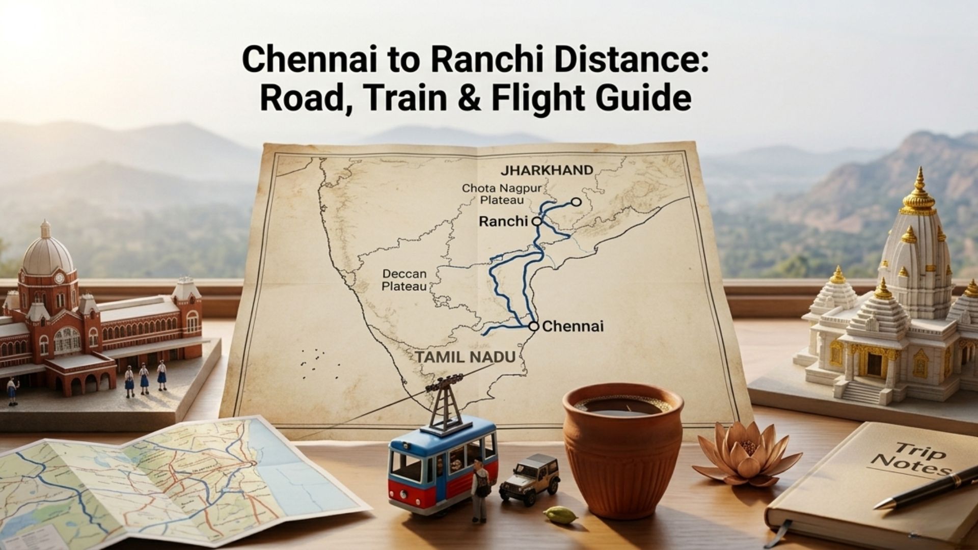 Chennai to Ranchi Distance: Road, Train & Flight Guide